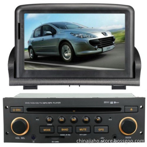 7 Inch Digital Touch Screen GPS Car DVD Player - TV - FM - Bluetooth - iPod for Peugeot 307 (JH_CDP_068)